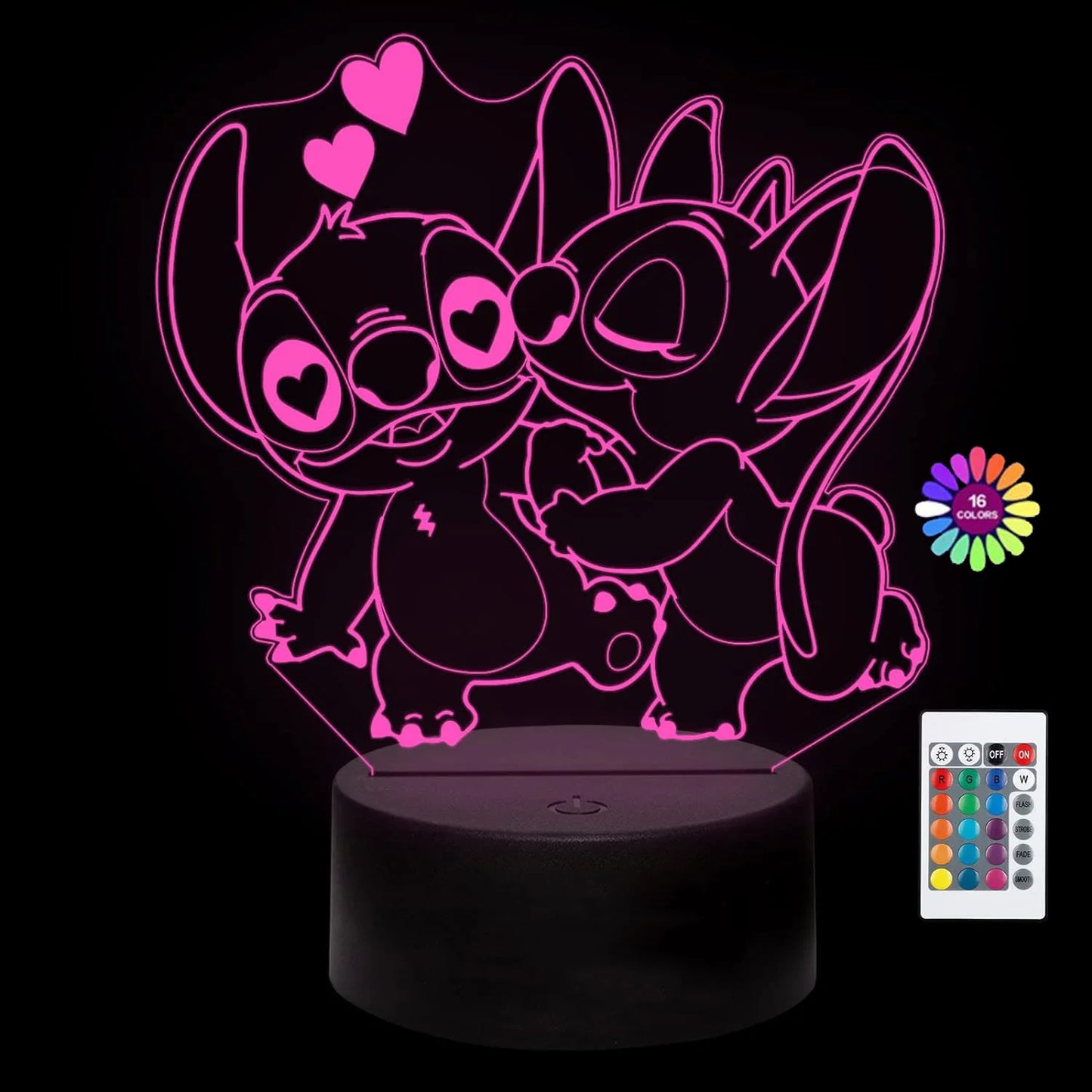 Adorable Stitch 3D Night Lamp – Bring Your Favorite Character to Light!